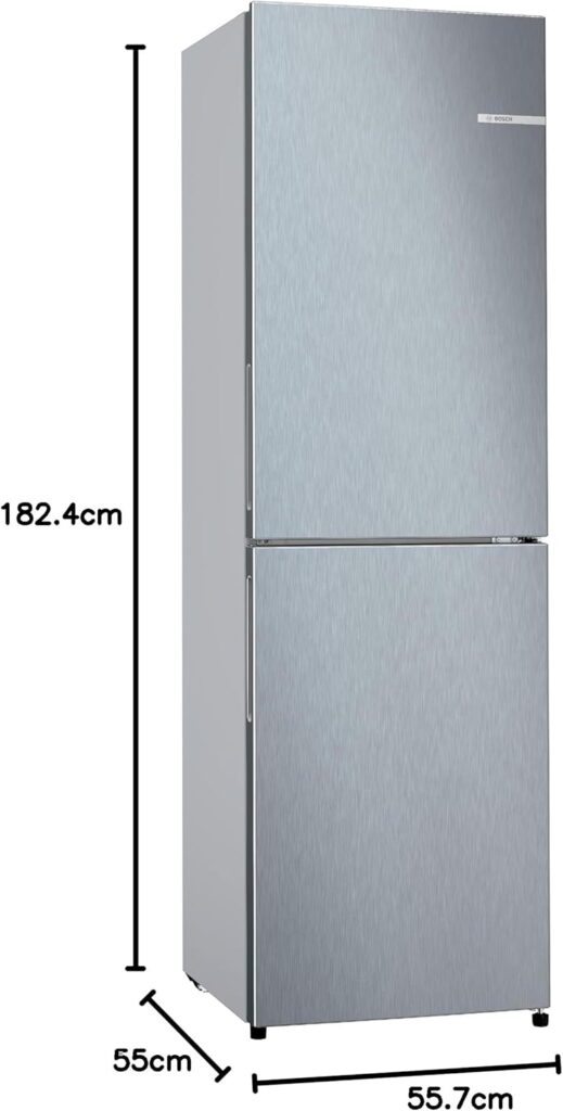 Bosch Series 2 KGN27NLEAG, Free-standing Fridge Freezer with NoFrost, MultiBox LED Lighting 182.4x55 cm           [Energy Class E]