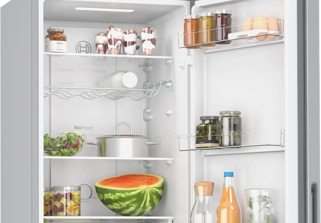 Bosch Series 2 KGN27NLEAG, Free-standing Fridge Freezer with NoFrost, MultiBox LED Lighting 182.4x55 cm           [Energy Class E]