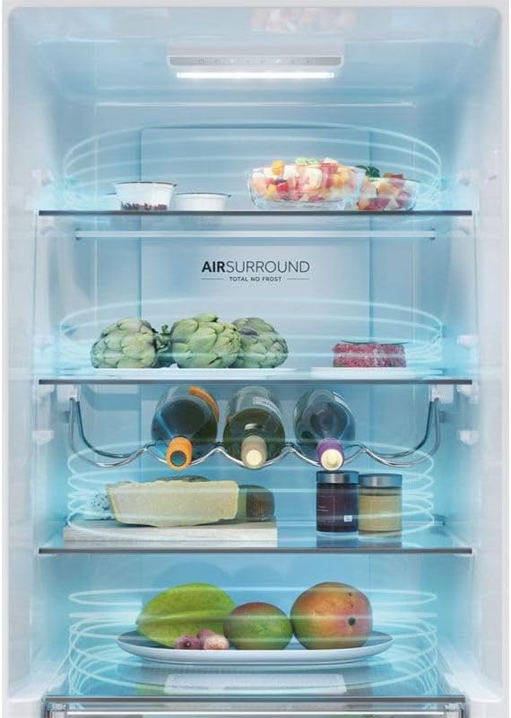 Haier Series 1 2D 60 HDW1618DNPD (UK) - 185 High x 60 Wide cm - 341 Litre Capacity - 60/40 Split - Frost Free - Freestanding - Fridge Freezer - Dark Inox - D Rating           [Energy Class D]