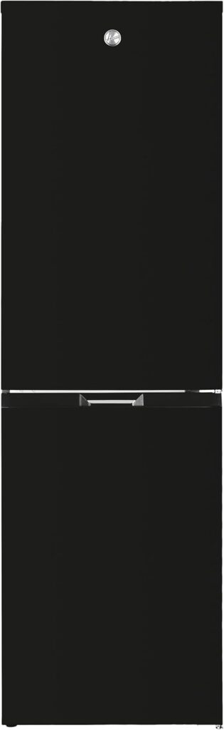 Hoover H-FRIDGE 300 Freestanding Fridge Freezer 60/40, 2 Doors, Total No Frost Technology, E Class, 247L Total Capacity, Internal Display, Integrated Handle, Black, 54x60x181 cm - HOCH1T518EBK