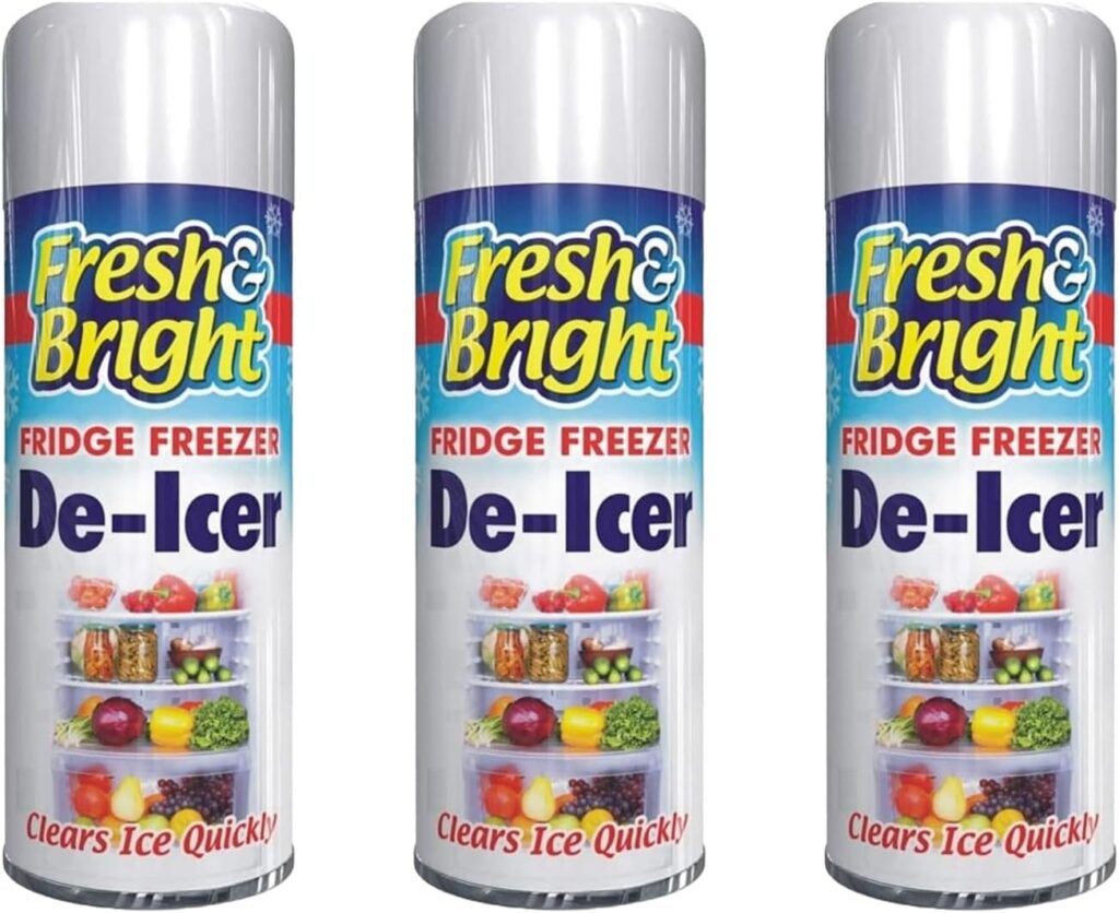 200ml Quick Ice Remover Spray, Genuine Fresh Fridge Freezer De-Icer and Cleaner, Effectively Removes Ice, Fights Bacteria, Essential Fridge Maintenance Solution, (3 PCS)