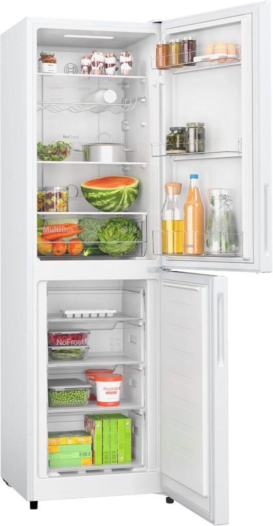 Bosch Home  Kitchen Appliances Bosch KGN27NWEAG Series 2, Free-standing Fridge Freezer with NoFrost, MultiBox LED Lighting 182.4x55 cm           [Energy Class E]