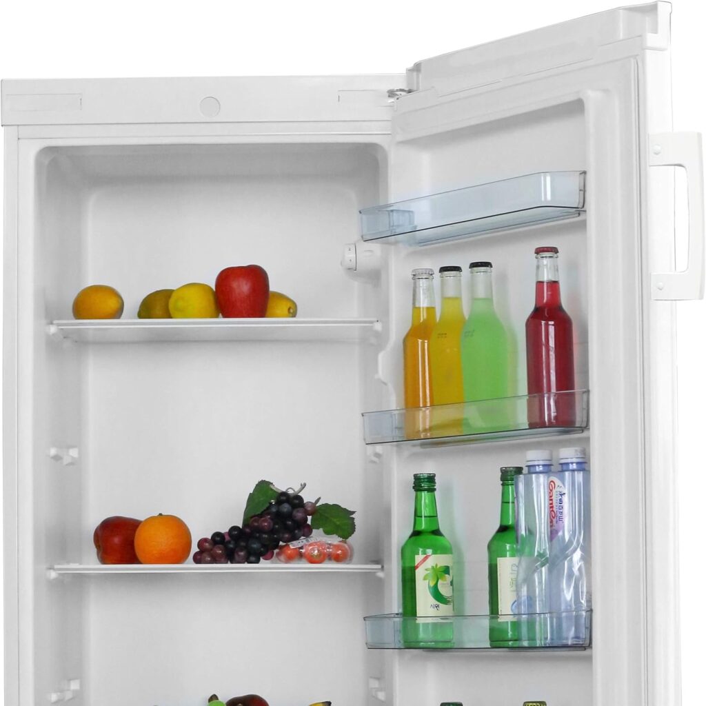 Cookology Tall Upright Fridge  Freezer Pack in White, 55 x 142cm tall, Side-by-Side           [Energy Class F]