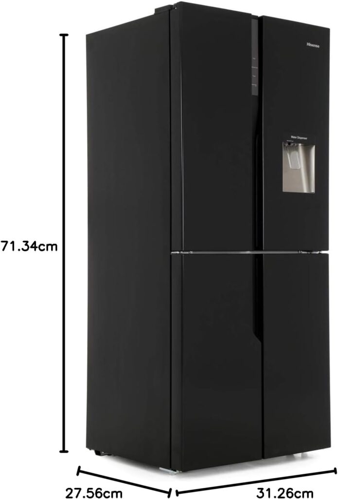 Hisense 431 Litre American Fridge Freezer - Black           [Energy Class A+]