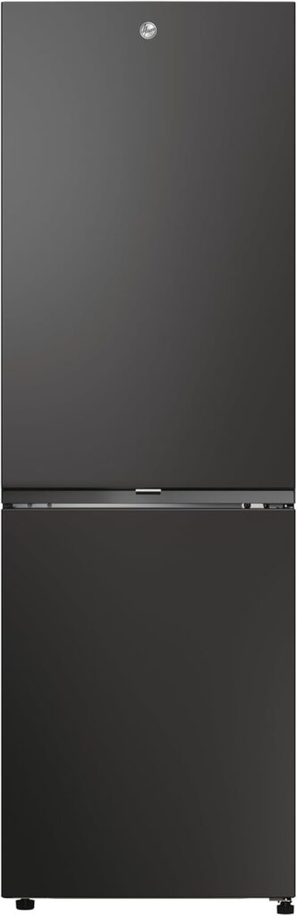 Hoover H-COMBI 300 Freestanding Fridge Freezer 60/40, 2 Doors, E Class, 355L Total Capacity, Circle Fresh Technology  Fresh 0°C Area, Integrated Handle, hOn App, Black, 60x67x185 cm - HONCQ2T618EBK           [Energy Class E]