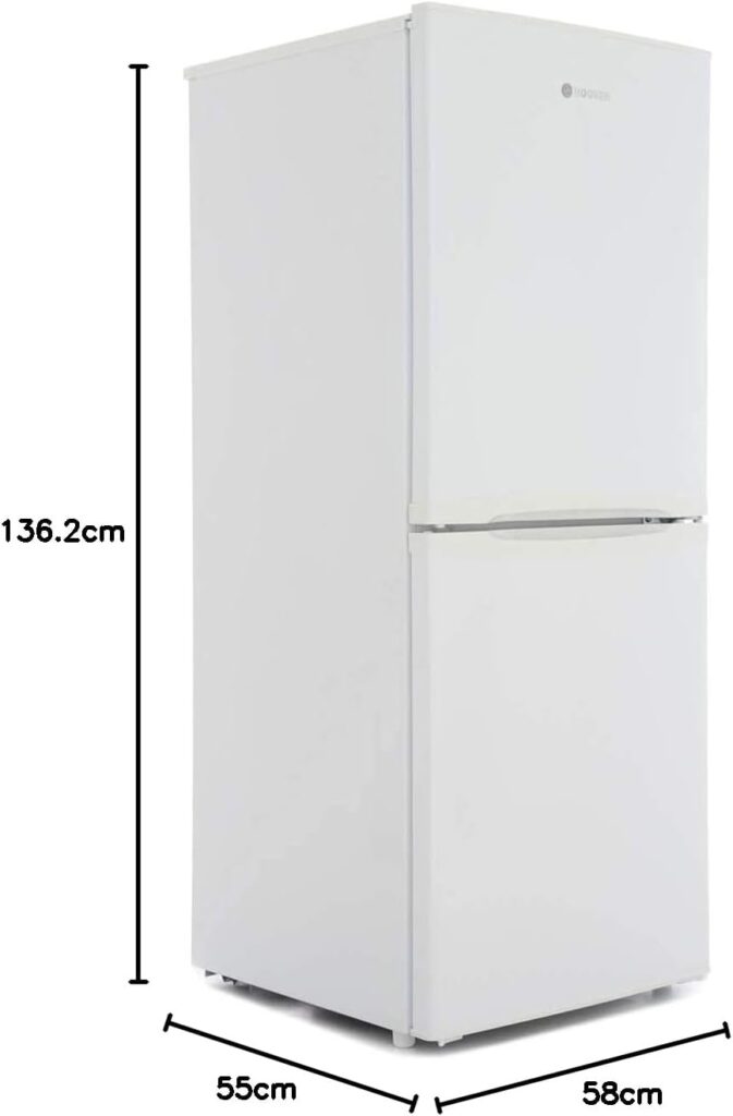 Hoover HSC536W-80N Wide Fridge Freezer, 55 cm, 185 L Capacity, White, F Rated           [Energy Class F]