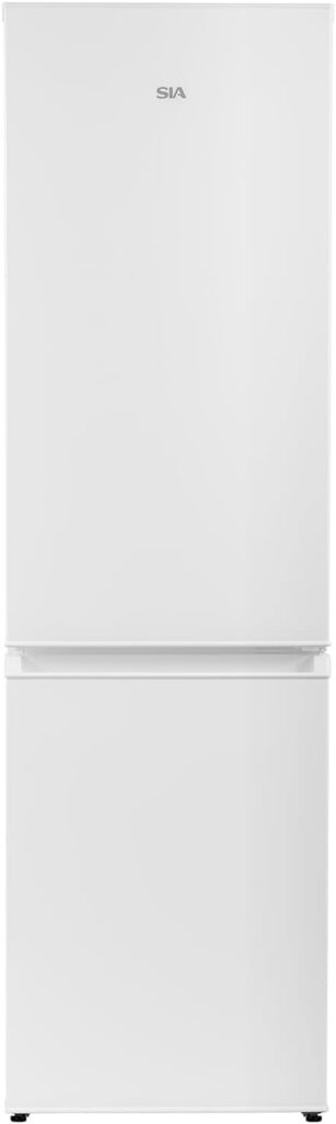 SIA SFF15144WE 60/40 Split Freestanding 165L Combi Fridge Freezer in White, 4* Freezer Compartment, E Rated, Reversible Doors, Adjustable Shelves, 2 Years Parts  Labour Guarantee