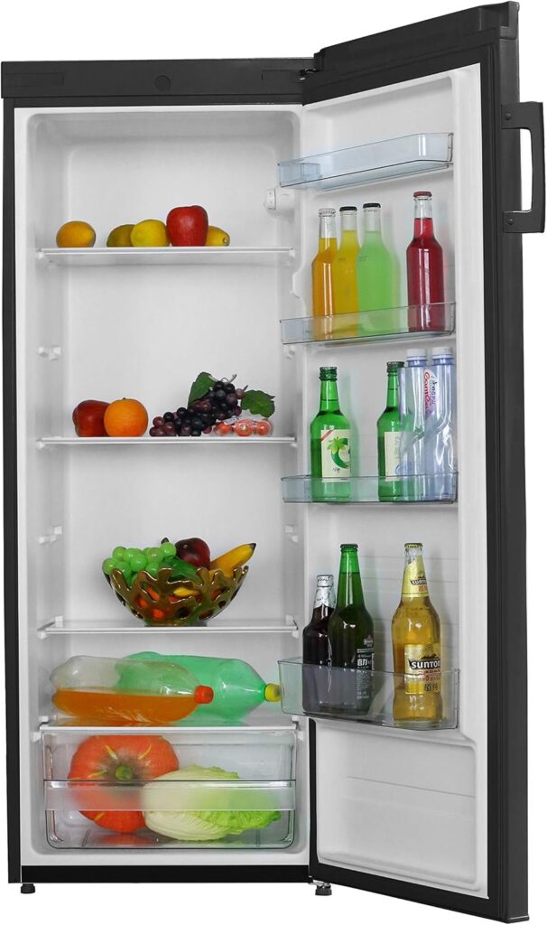 Tall Upright Fridge  Freezer Pack in Black, 55 x 142cm tall, Side-by-Side           [Energy Class F]