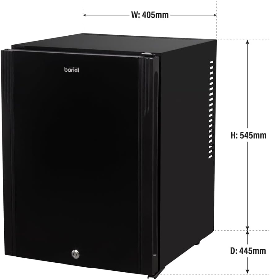 35L Under Counter Wine Beer Drinks Fridge Cooler - Bedroom Snacks Fridge Black