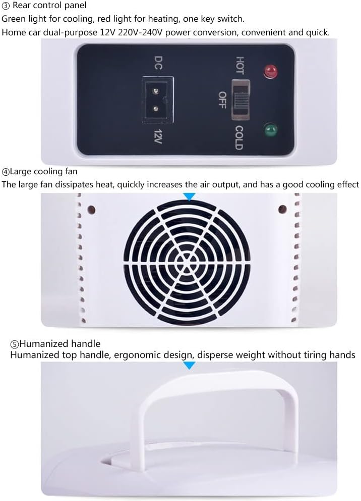 4 L Mini Fridge With Cooling And Warming Function Electric Reefer Refrigerator Portable Compact Personal Fridge AC+DC Power Compatibility For Bedroom, Office, Car, Dorm Makeup Skincare Fridge ( Color