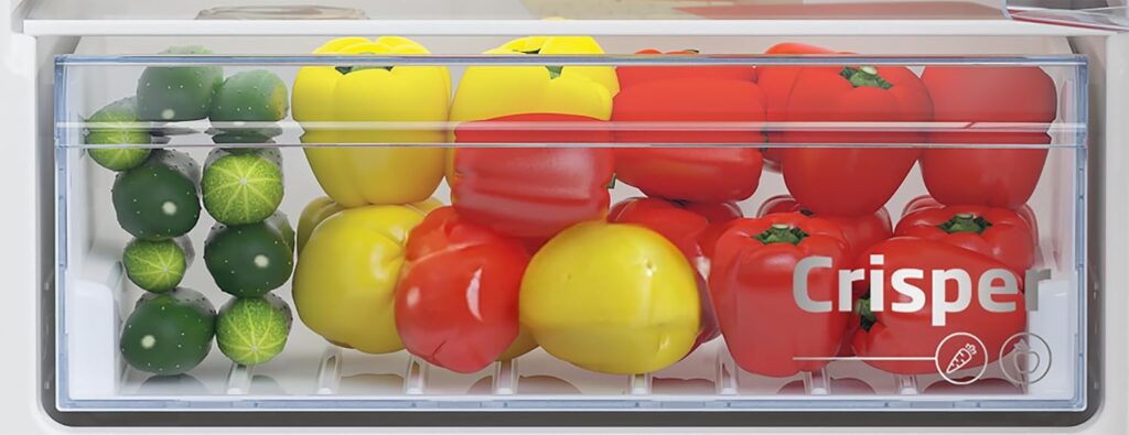 Beko BCSM450 178cm tall 50/50 Integrated Fridge Freezer with Sliding Door Fixing Kit - White - E Rated           [Energy Class E]