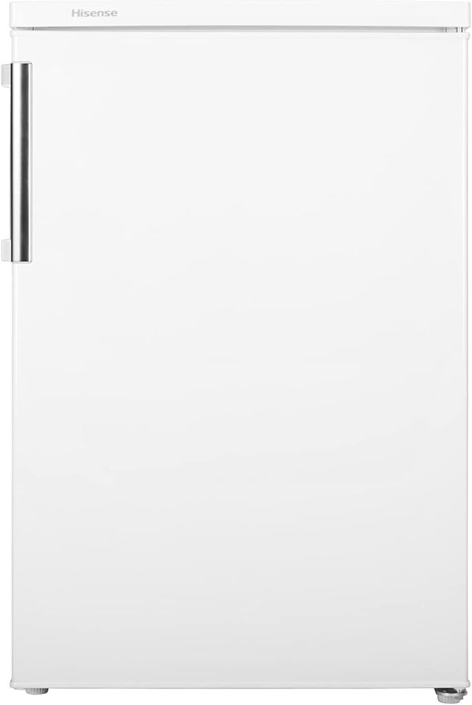 Hisense RL170D4BWE Freestanding 56cm Under Counter Fridge - 132 litre capacity - White - E Rated  FV105D4BW21 56cm Under Counter Freezer - 82 litre capacity - 3 Freezer Drawers - White - E Rated           [Energy Class E]