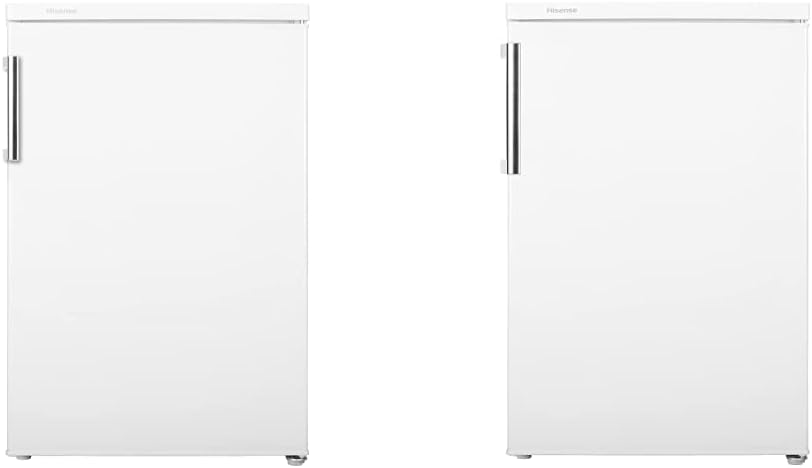 Hisense RL170D4BWE Freestanding 56cm Under Counter Fridge - 132 litre capacity - White - E Rated  FV105D4BW21 56cm Under Counter Freezer - 82 litre capacity - 3 Freezer Drawers - White - E Rated           [Energy Class E]