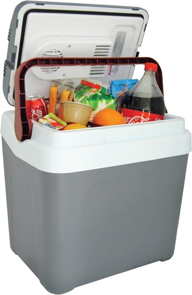Koolatron Cool Box 24L Electric Iceless Cooler Car Mini Fridge Refrigerator Hot and Cold Function Summer Cool Insulated Cooler Box Cool Bags for Camping Picnics Travels Keep Food Drinks Chill Grey           [Energy Class A]