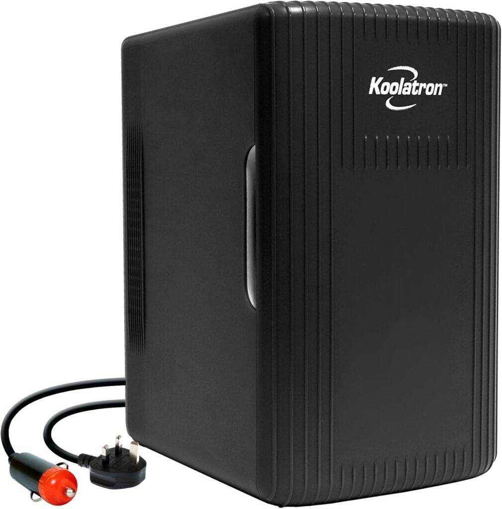 Koolatron Retro Mini Fridge For Bedrooms 6L Small 12V Portable Cooler Warmer Refrigerator 8 Can Table Top Quiet Mini Fridges For Food Drinks Skincare Kids Travel Home Car Green