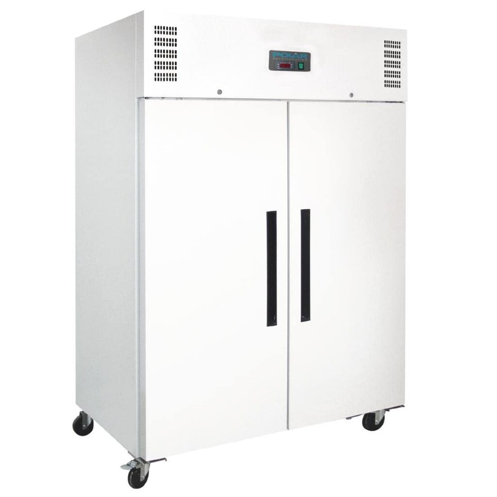 Polar CC663 C-Series Double Door Fridge, White, R290, 6 Shelves, 1200L Capacity, 600W, 2000mm X 1340mm X 815mm