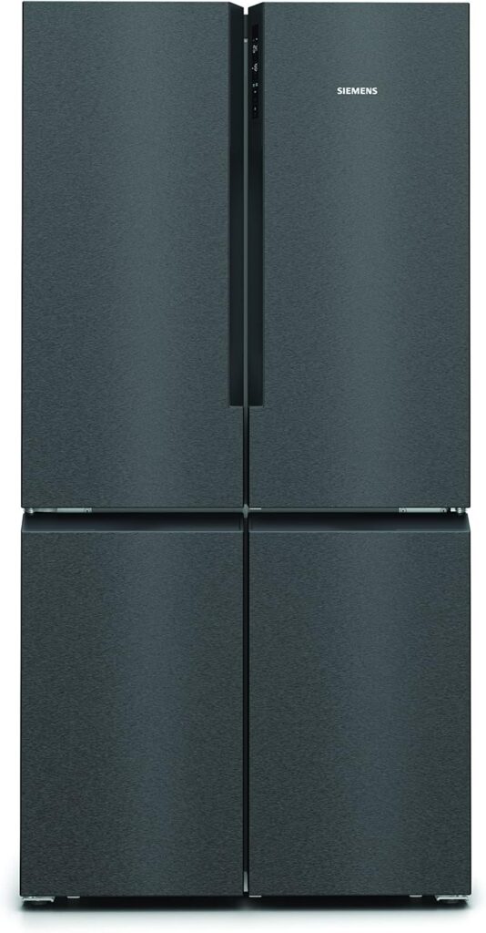Siemens iQ500 KF96NAXEAG Freestanding French Door Fridge Freezer with Home Connect, noFrost, multiAirflow system, freshSense, safetyGlass shelves, 183x91cm, Black Stainless Steel