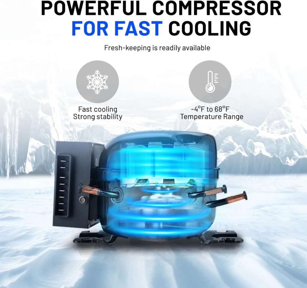 Alpicool C15 15L Compressor Car Fridge Freezer, DC 12v Camping Refrigerator, Portable Mini Cool Box for TruckCampervanRVBoat, -20℃ to 20℃           [Energy Class B]
