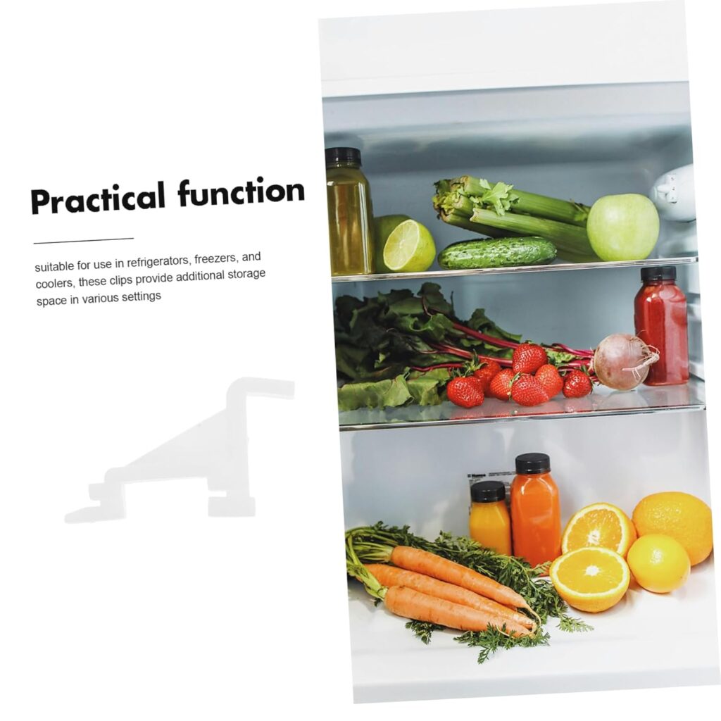 Ciieeo 20Pcs Refrigerator Shelf Clips Plastic Freezer Support Buckles for Organizing Shelves Easy Tool Installation Maximize Storage Space in Your Fridge