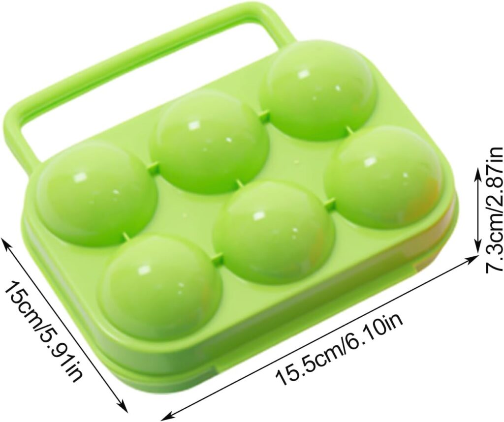 Egg Carrier - Reusable Egg Box | Grid Packaging Food Tray Organizer For Home Fridge Travel Cooking Counter