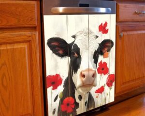Flower Bee Wallpaper Refrigerator Door Cover Magnet Sticker Review