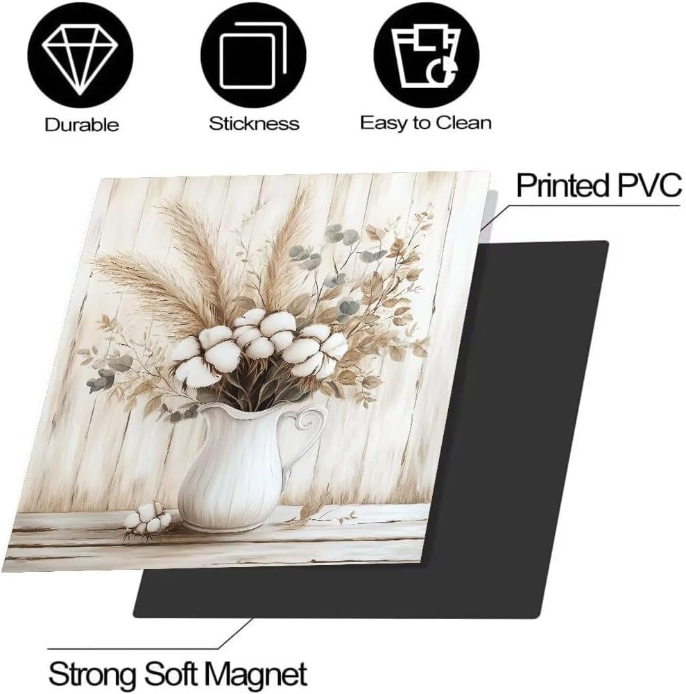 Flower Bee Wallpaper Refrigerator Door Cover Magnet Sticker,Refrigerator Decorative Cover Magnetic Sticker,Fridge Decal Panel Kitchen Decor 23W x 26H inchs