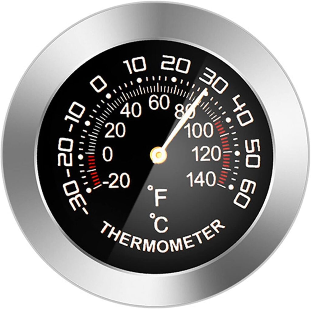FUXIU Car Temperature/Humidity Detector Meter Tester-Gauge l Type Mechanical Metal Analog Thermometer/Hygrometer