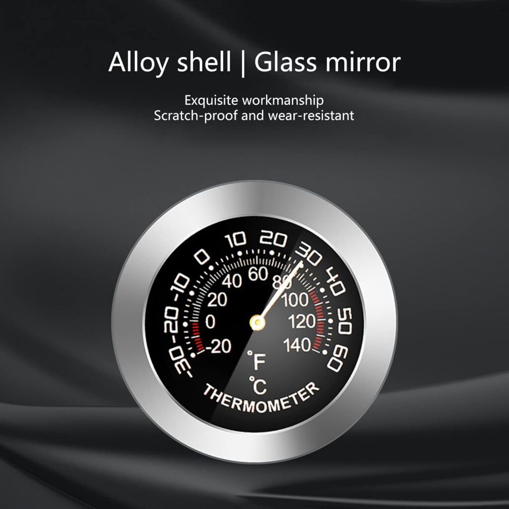 FUXIU Car Temperature/Humidity Detector Meter Tester-Gauge l Type Mechanical Metal Analog Thermometer/Hygrometer