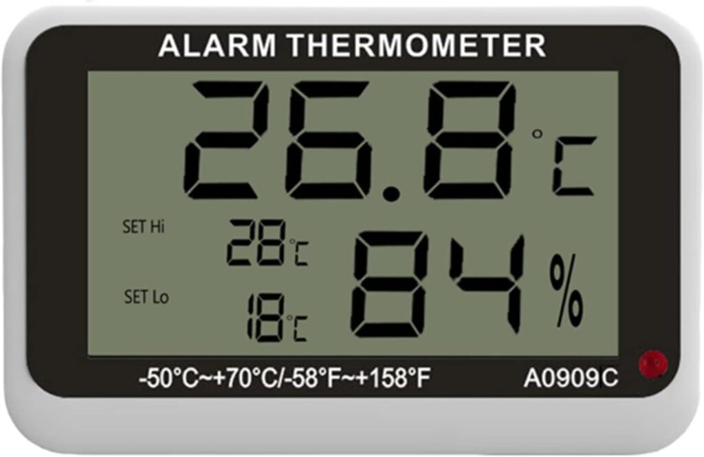 FUXIU Digital Hygrometer Indoor Thermometer Room Thermometer and Humidity Gauge with Temperature Humidity Magnetic