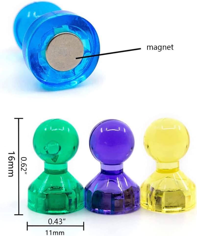 FUXIU Flexible Push Pin Magnets Thumbtacks Color/Office Home School Classroom Supplies