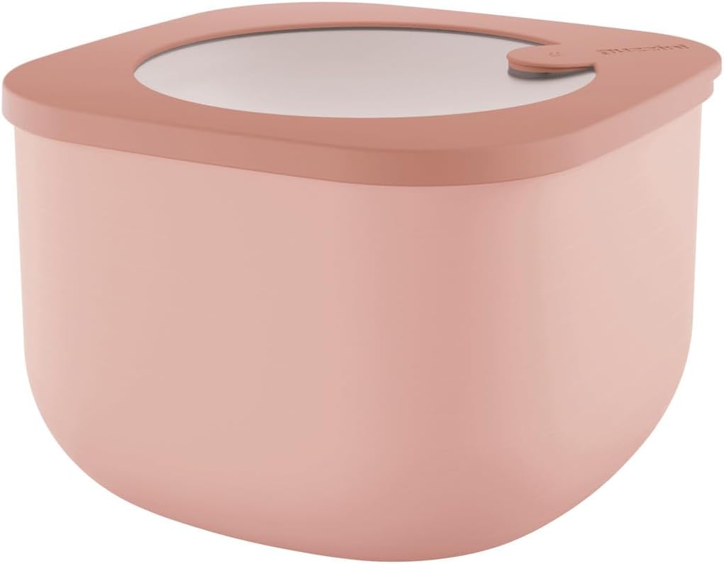 Guzzini - Kitchen Active Design, STOREMORE BIO, Deep Airtight Fridge/Freezer/Microwave Containers (M) - Peach Blossom Pink, 16 x16 x h10,7 cm | 1550cc - 170723251