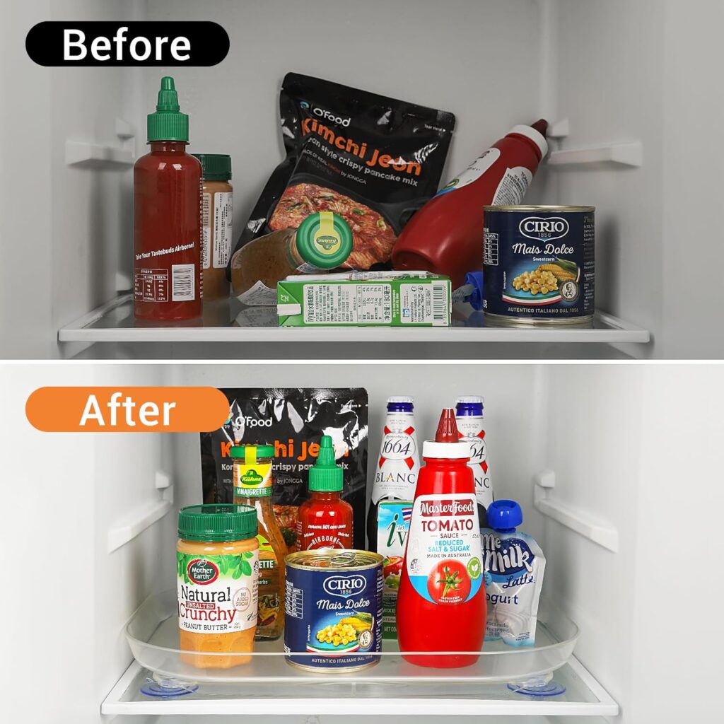 Lazy Susan Turntable Cupboard Organiser, 360° Rotatable Spice Rack Fridge, 15.67 in * 11.73 in Turntable Organizer for Refrigerator Lazy Susan for Cabinet, Table, Pantry, Kitchen, Countertop