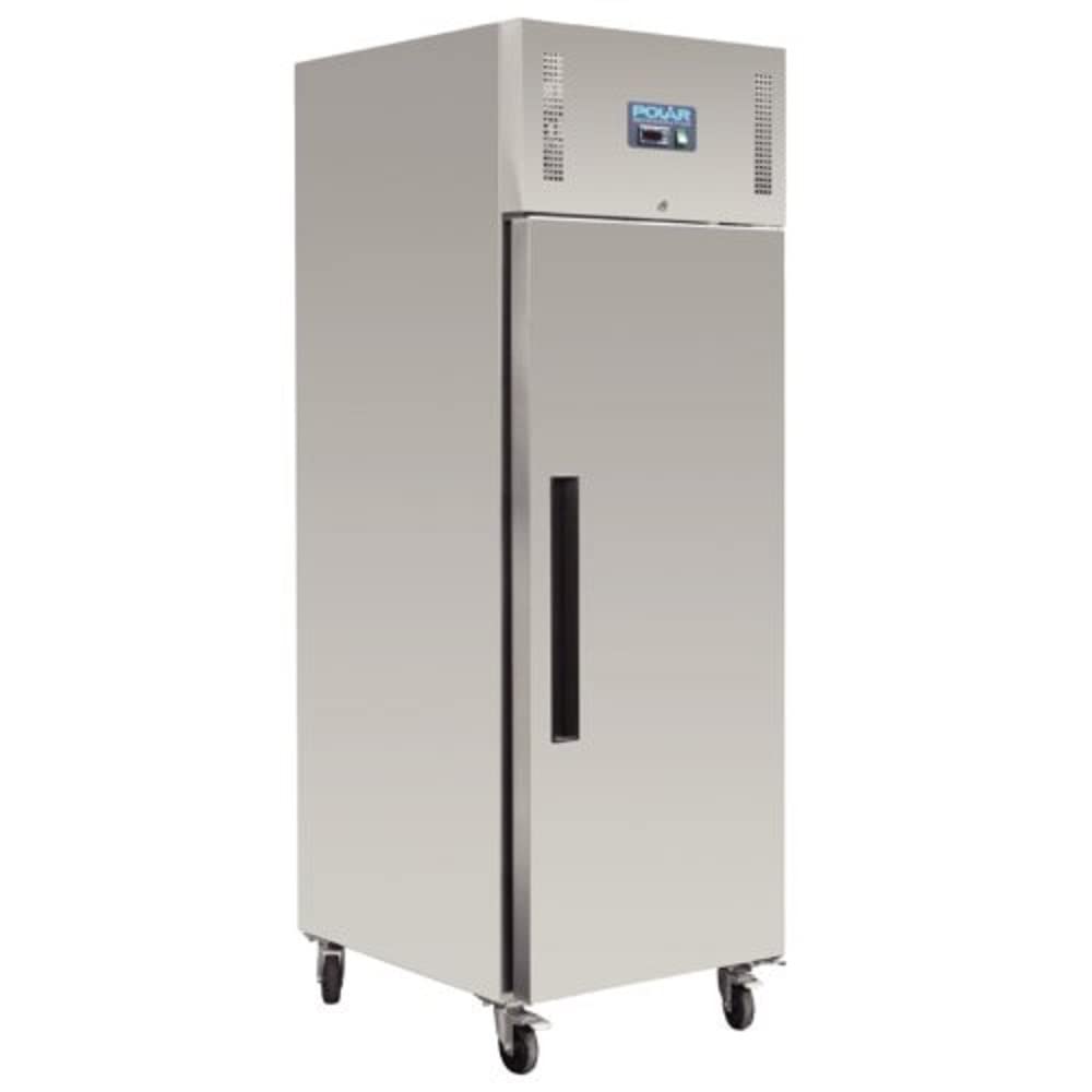 Polar Refrigeration G-Series 300W Upright Fridge 600 Litre, Stainless Steel, -2°C to 5°C, 2000(H)x680(W)x815(D)mm, Energy Rating C, 3 Shelves, Usable Capacity: 376 Ltr, R600a | G592