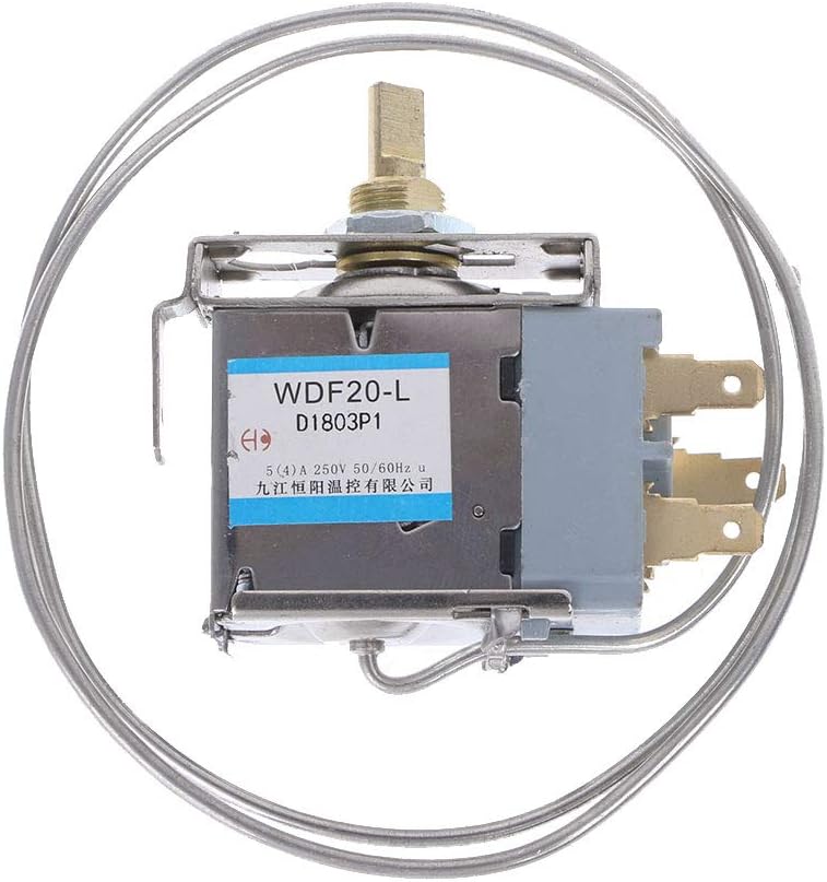 Swetopq 2Pin Refrigerator Thermostat Household Metal Temperature Controller for Refrigerator 18-L/WDF20-L/WDF19-K/WDF22-L