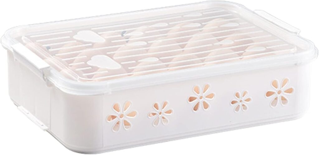 Swetopq Holder for Refrigerator 24/48 asket Double Layer Storage Racks Stackable Storage Tray