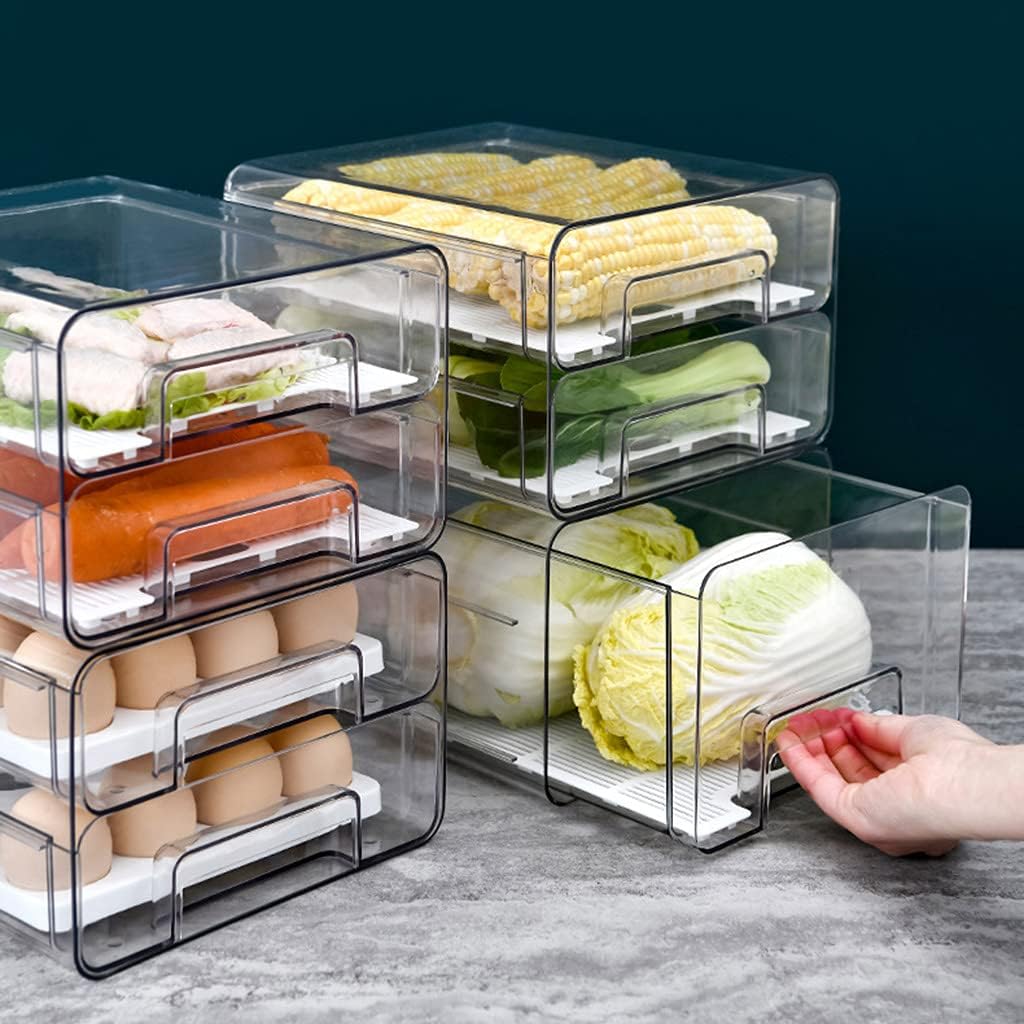 Swetopq Refrigerator Drawer Storage Box Fruit Storage Box Refrigerator Shelf Storage Box Container