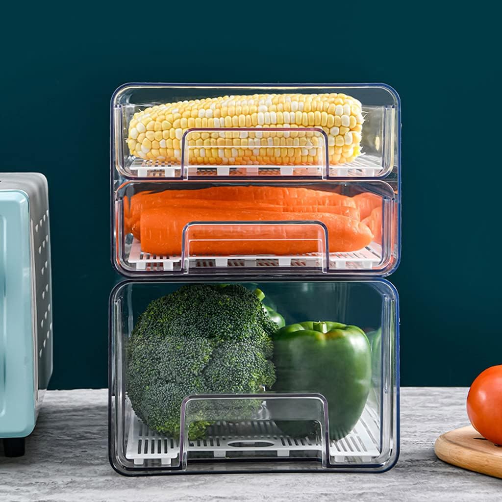 Swetopq Refrigerator Drawer Storage Box Fruit Storage Box Refrigerator Shelf Storage Box Container