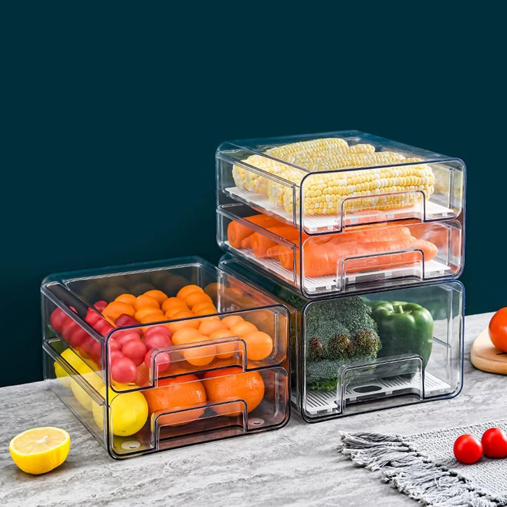Swetopq Refrigerator Drawer Storage Box Fruit Storage Box Refrigerator Shelf Storage Box Container