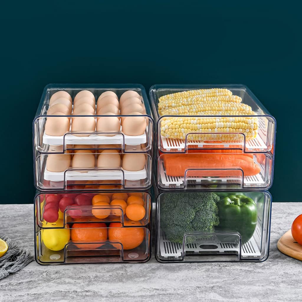 Swetopq Refrigerator Drawer Storage Box Fruit Storage Box Refrigerator Shelf Storage Box Container