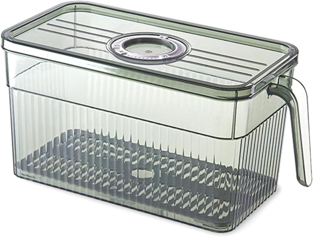Swetopq Refrigerator Storage Box with Handle Kitchen Fridge Food Container