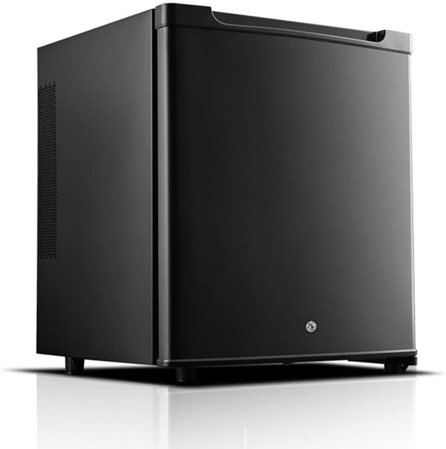 30L Mini Fridge For Bedrooms Under Counter Freestanding Fridge With Cooling And Heat Drinks  Beer Larder Refrigerator Adjustable Thermostat Lockable For Bedroom And Small Office Space (Color : Black