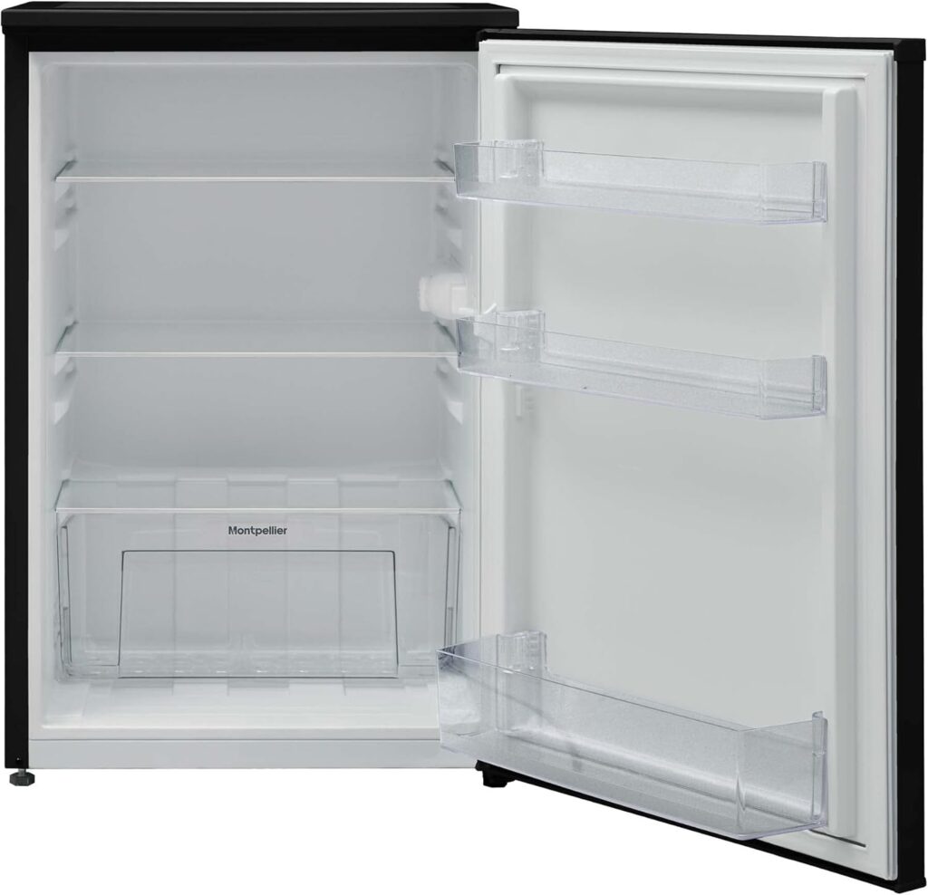 Montpellier MLA54BK Undercounter Larder Fridge in Black