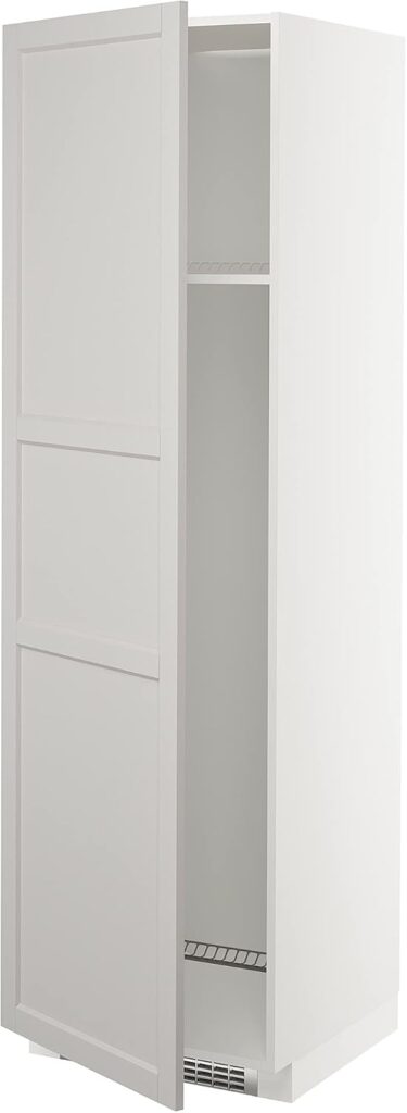 ProTuning METOD High cab f fridge or freezer w door, white/Lerhyttan light grey, 60x60x200 cm