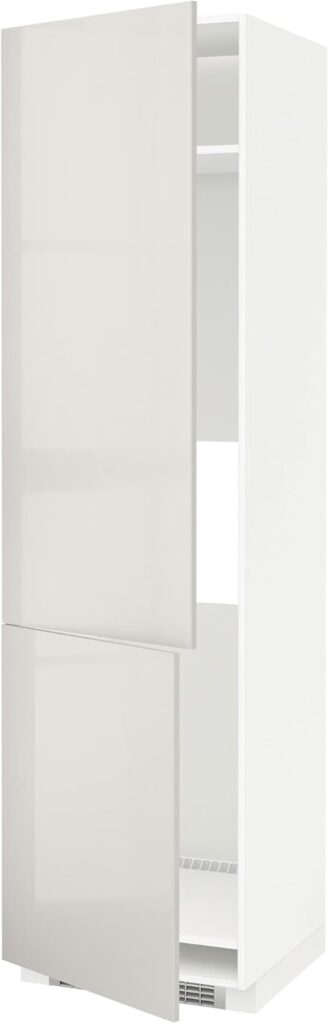 ProTuning METOD High cab f fridge/freezer w 2 doors, white/Ringhult light grey, 60x60x220 cm