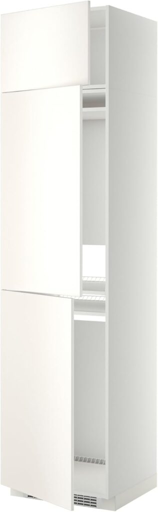 ProTuning METOD High cab f fridge/freezer w 3 doors, white/Veddinge white, 60x60x240 cm