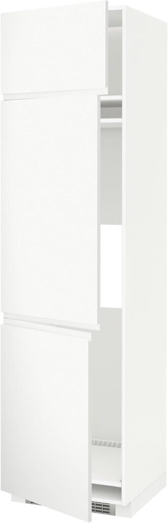 ProTuning METOD High cab f fridge/freezer w 3 doors, white/Voxtorp matt white, 60x60x220 cm