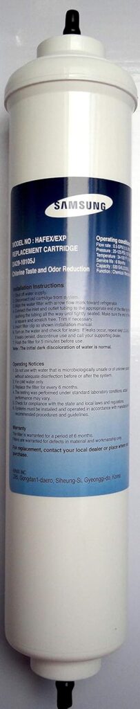 Samsung Genuine External  Push Fit  Inline Fridge Water Filter for RSH7UNBP American Style Side By Side Fridge Freezer