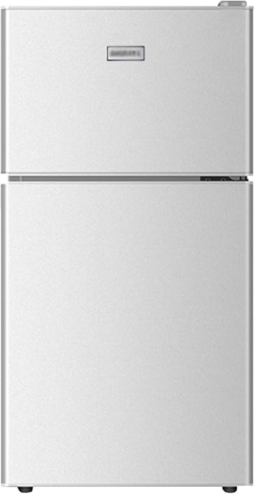 Wrobelax Mini Refrigerator,2 Door Fridge Freezer,Silent Running Perfect for Bedroom or Lounge(Color:Silver)