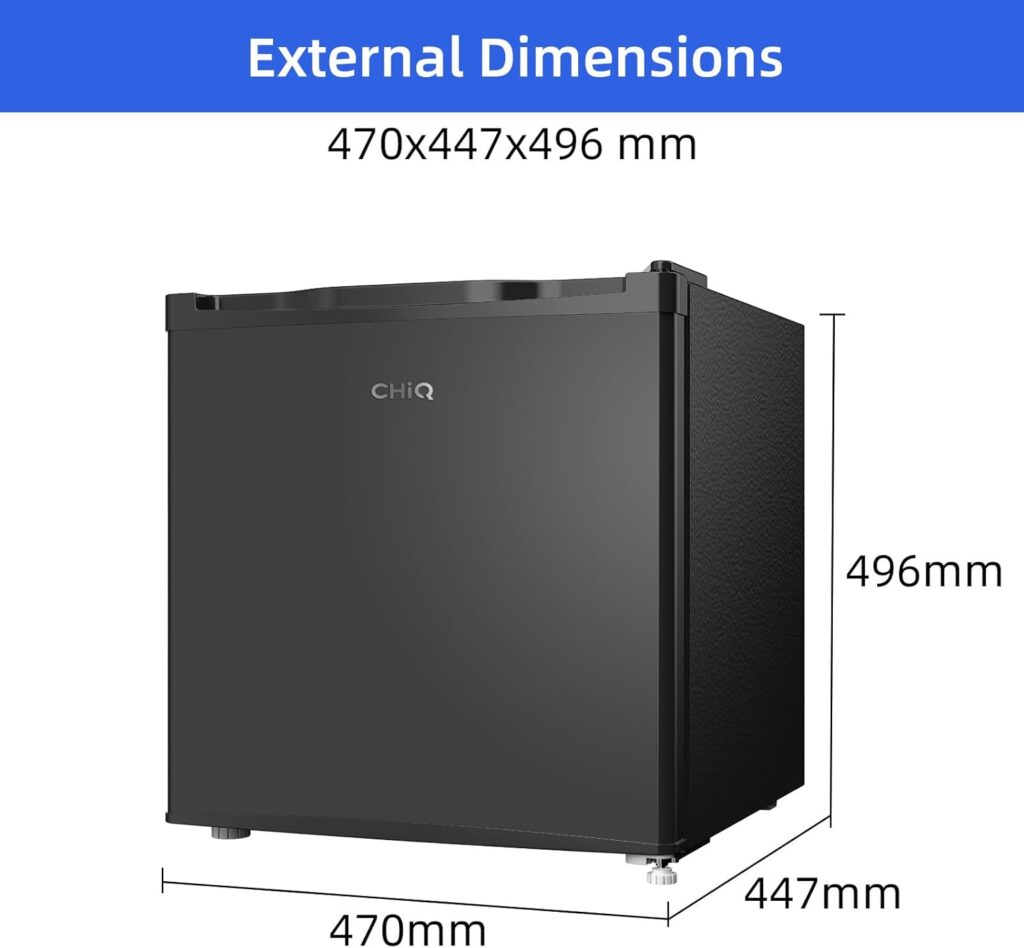 CHiQ FBM157L4EU, Fridge Freezer, Net Capacity 157L, 70/30, Width 48CM, Height 144CM, Black,Low Frost, Enegy Rated E, 39 dB, 12-Year Compressor Service           [Energy Class E]