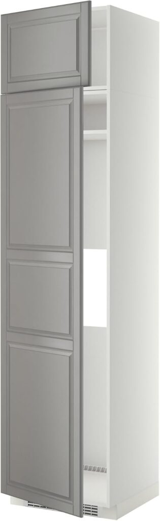 ProTuning METOD Hi cab f fridge or freezer w 2 drs, white/Bodbyn grey, 60x60x240 cm